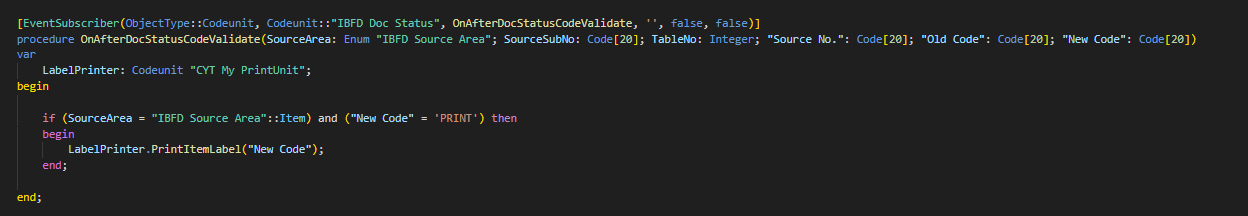 Doc Status Setup